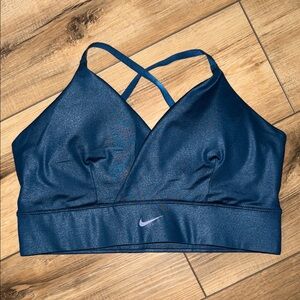 Nike Women's Navy Cross-Back Sports Bra